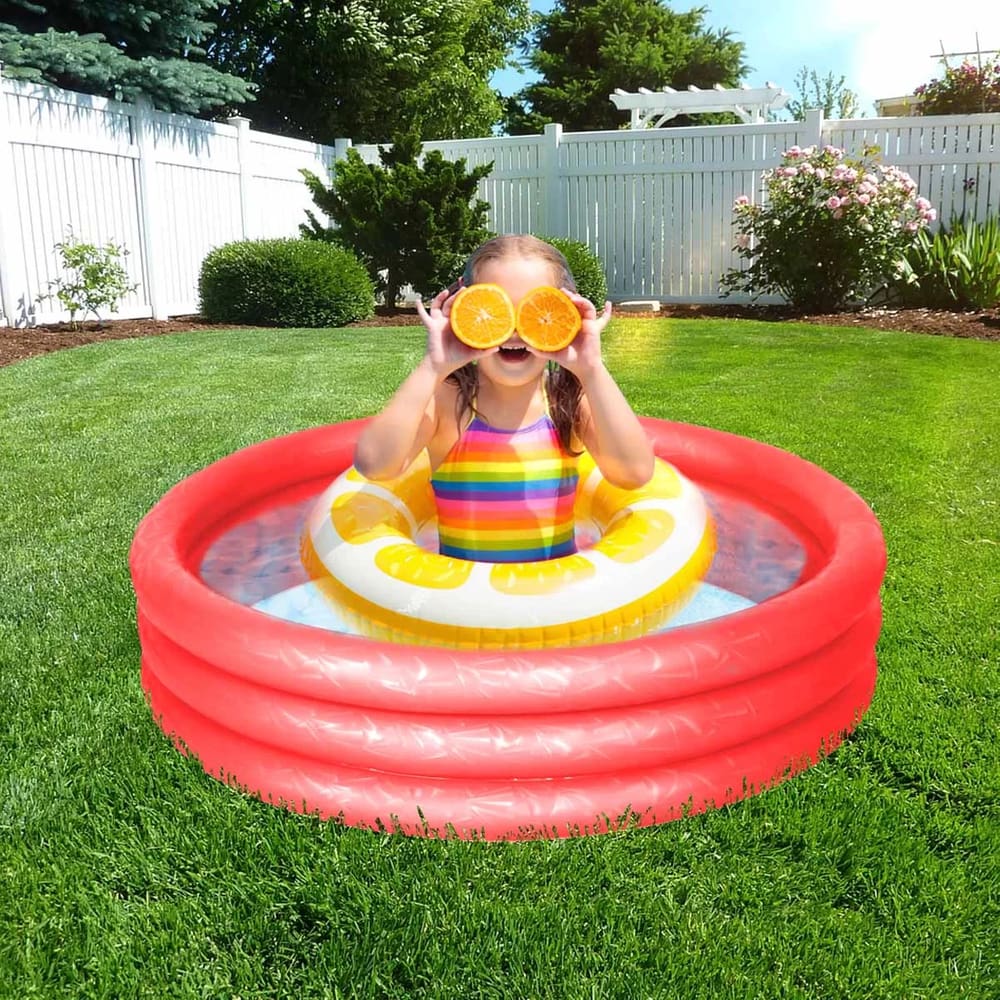 Piscina Inflável Redonda Bestway 3 Aros 51025 De 122cm X 25cm 140l