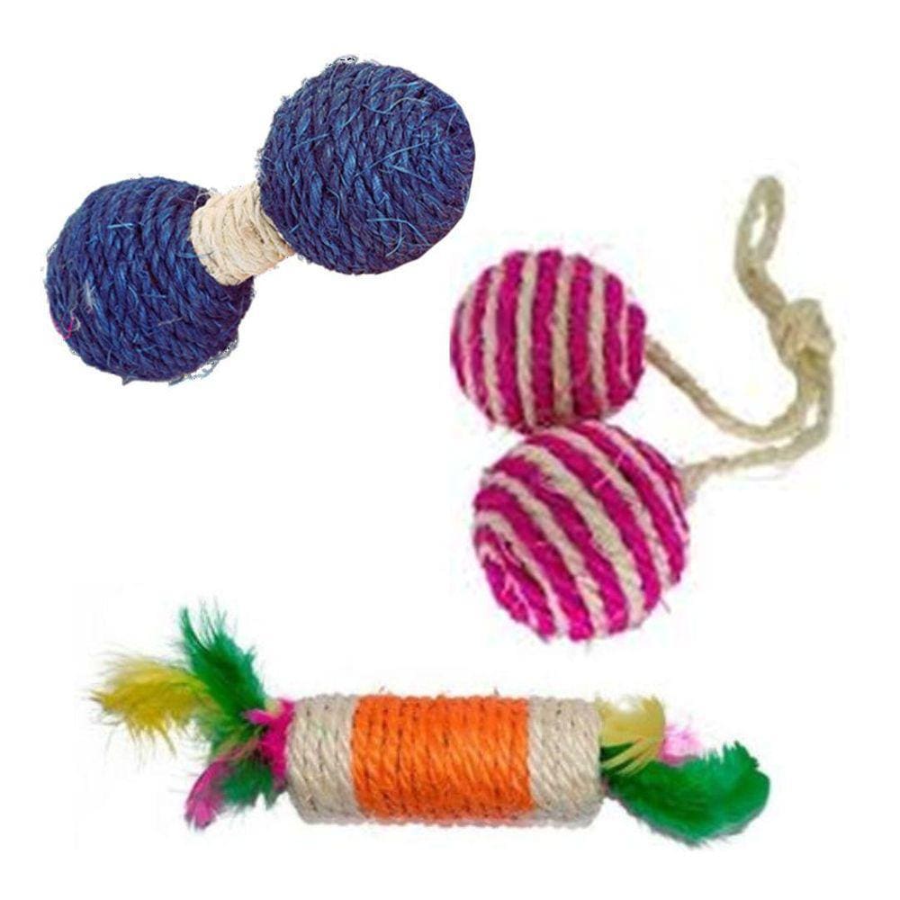 Kit De Brinquedos Interativos Para Gatos - 3 Itens