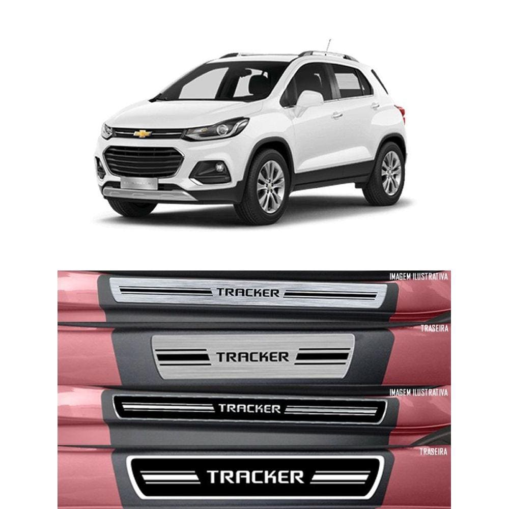 Jg Soleira Premium Elegance Tracker 4p Aço Escovado 2014
