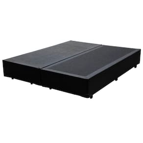 Base Box Queen Bipartido Sintético Preta - 30x158x198