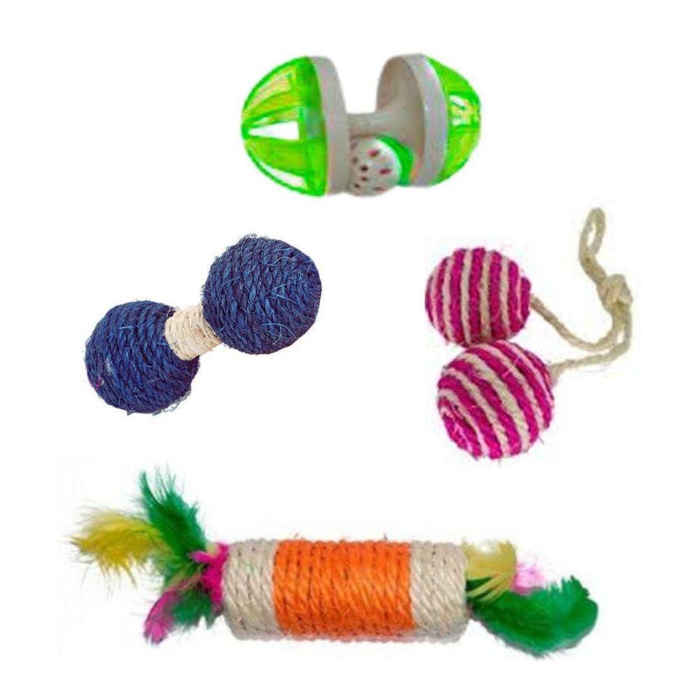 Brinquedos Para Gatos - Kit Com 4 Itens
