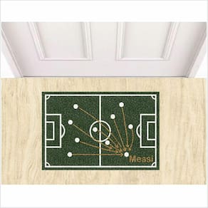 Tapete Capacho Messi Em Campo, Medida Porta.