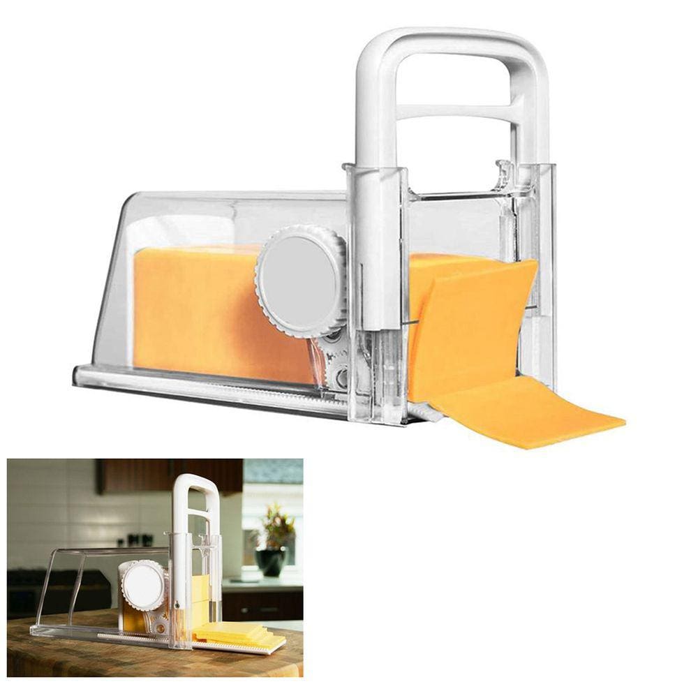 Cortador Ralador Fatiador de Queijo Presunto 4 em 1 Manual Lamina Inox Armazenamento Pote Hermetico Alimento Geladeira Balcao Resistente Cozinha