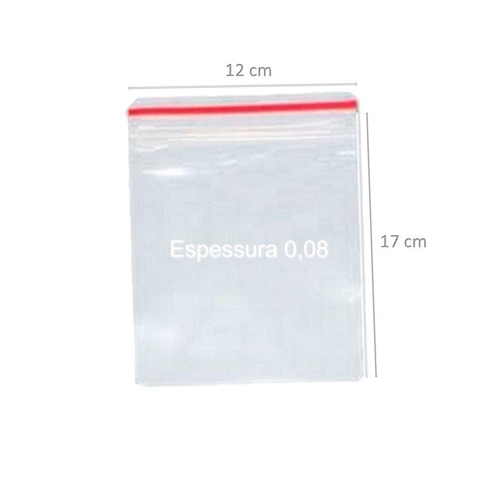 Saco 12x17 Fecho Zip Saquinho Abre Fecha Transparente 100 U 0,08