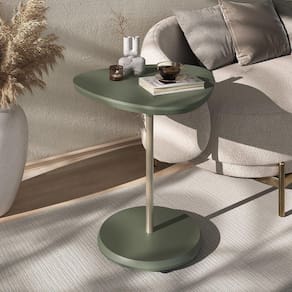 Mesa de Apoio Haste Metálica Dourada Brilhante Chic Menta