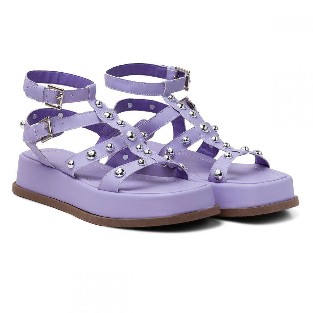 Sandália Flat Form KRN Shoes Conforto Fecho Fivela Costura Reforçada