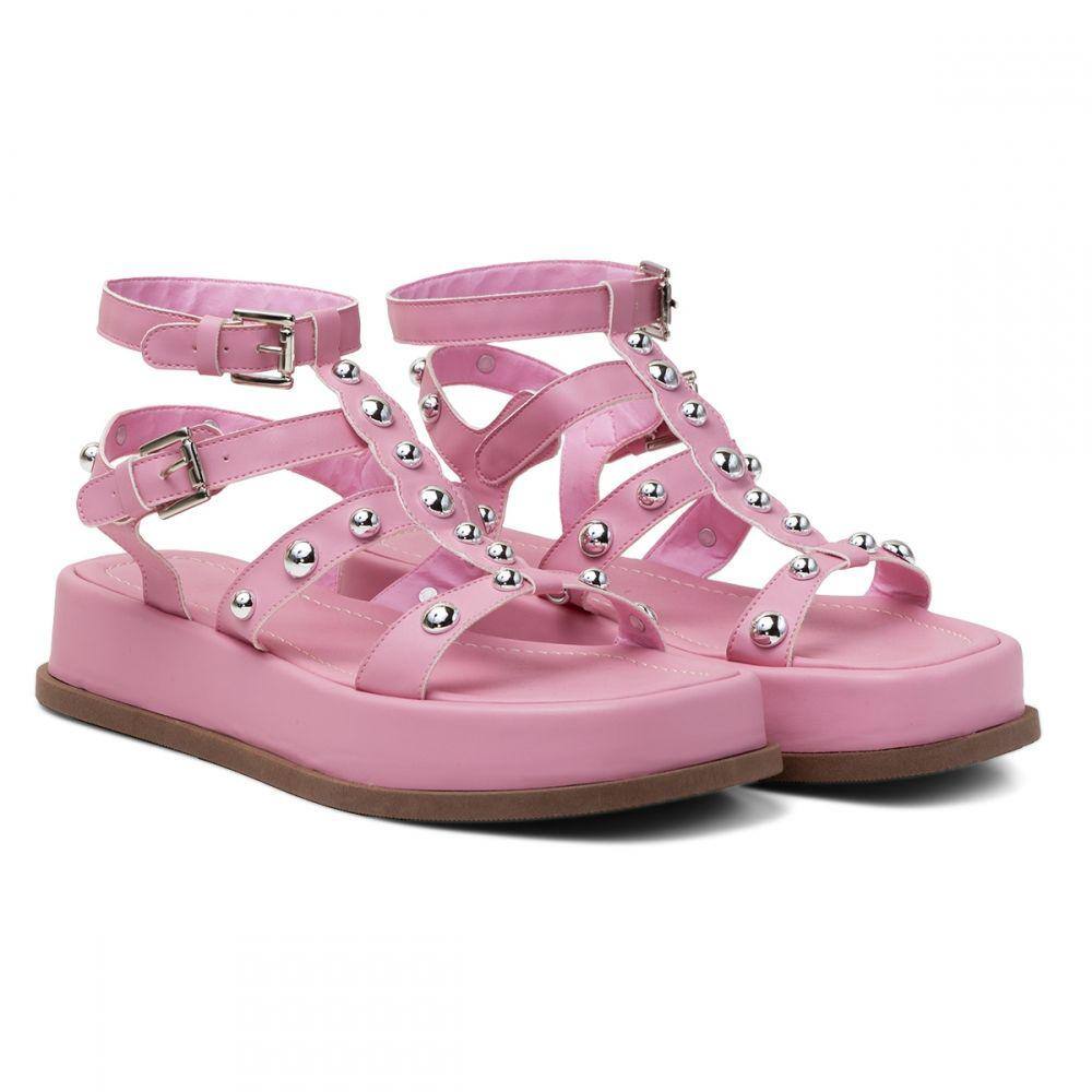 Sandália Flat Form KRN Shoes Conforto Fecho Fivela Costura Reforçada