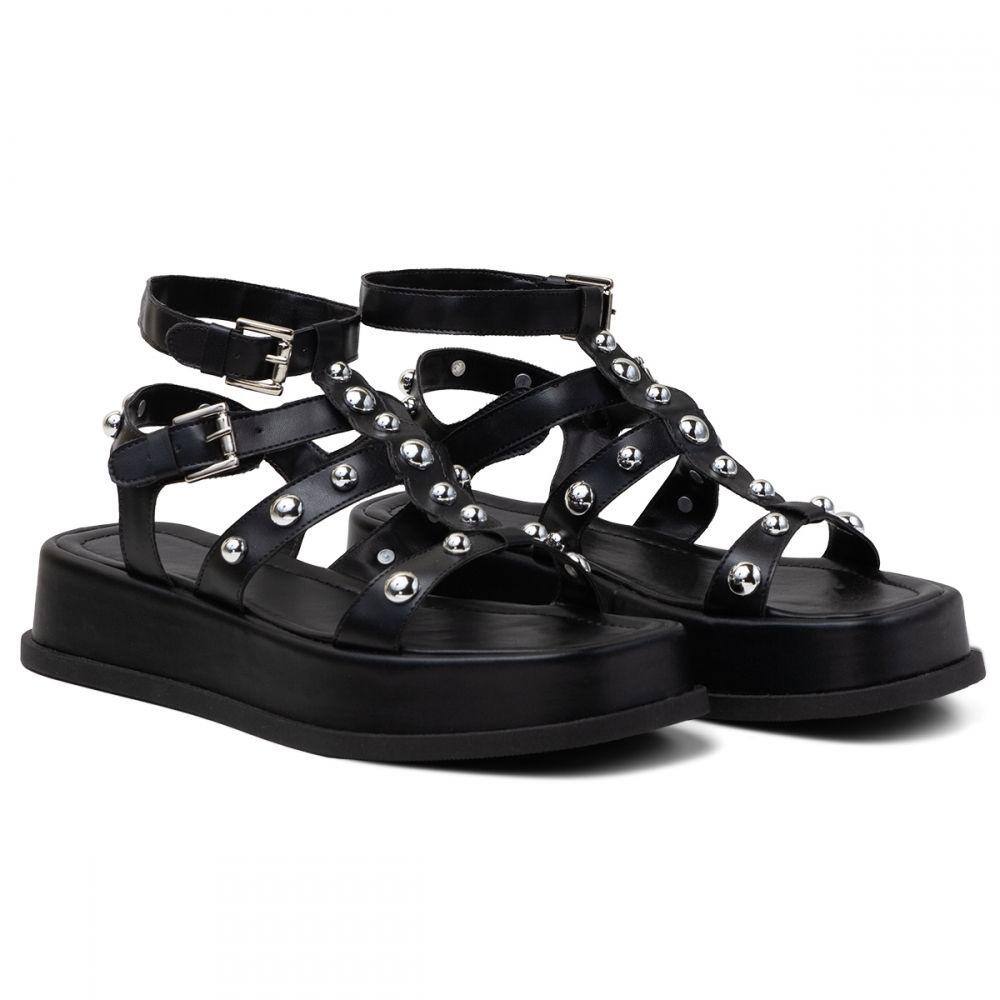 Sandália Flat Form KRN Shoes Conforto Fecho Fivela Costura Reforçada