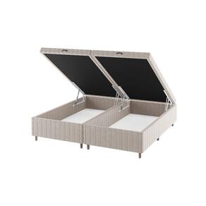 Base Box Baú King Ibiza 35cm 2,03m 1,93m Turkey Bege