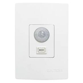 Sensor de Presença Embutir com Tecla Qi6m Branco