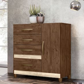 Cômoda Sapateira Vênus Castanho Avelã Flex Moval