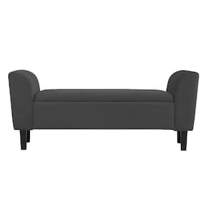 Recamier Bau França 1,40M Suede Grafite - Clique Decor