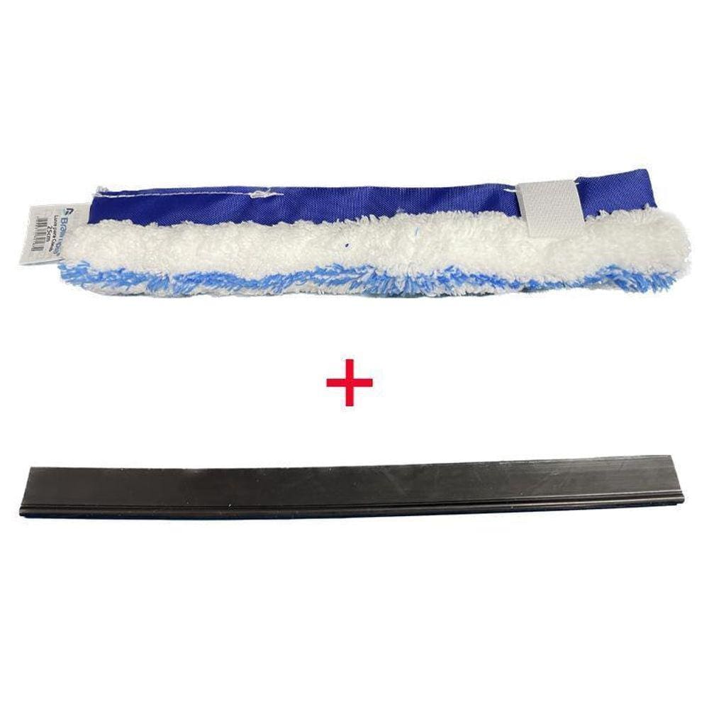 Luva Refil E Régua Borracha Para Limpa Vidros 25Cm Bralimpia