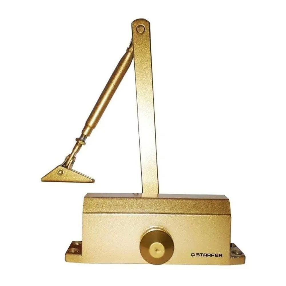 Mola Automática para Porta Controle Fechamento Hidráulico Suave Ouro 50kg - Starfer