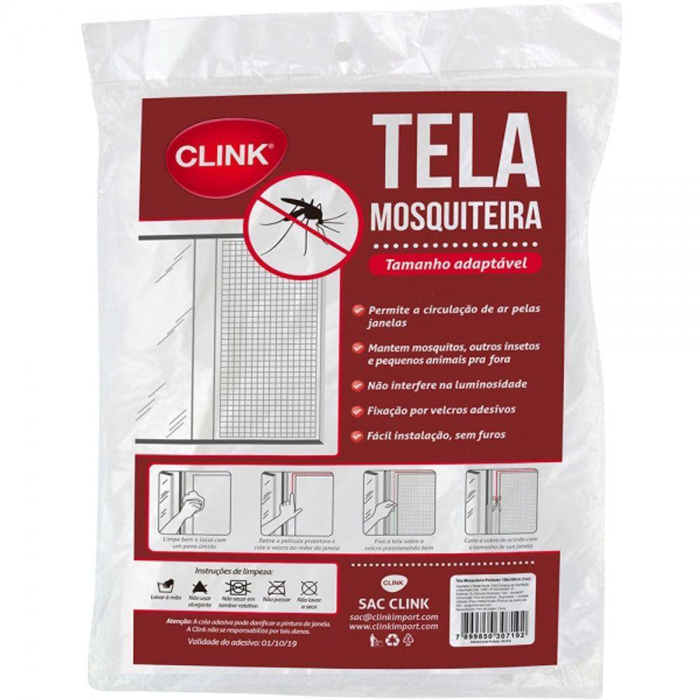 Tela Mosquiteira Em Poliéster Janelas Inseto 1,50 X 1,80 - Clink