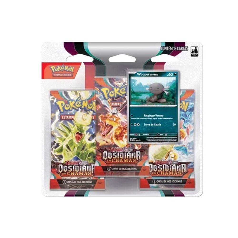 Kit Cartas Pokémon Blister Triplo 3 Pacotes + 1 Carta Celebi