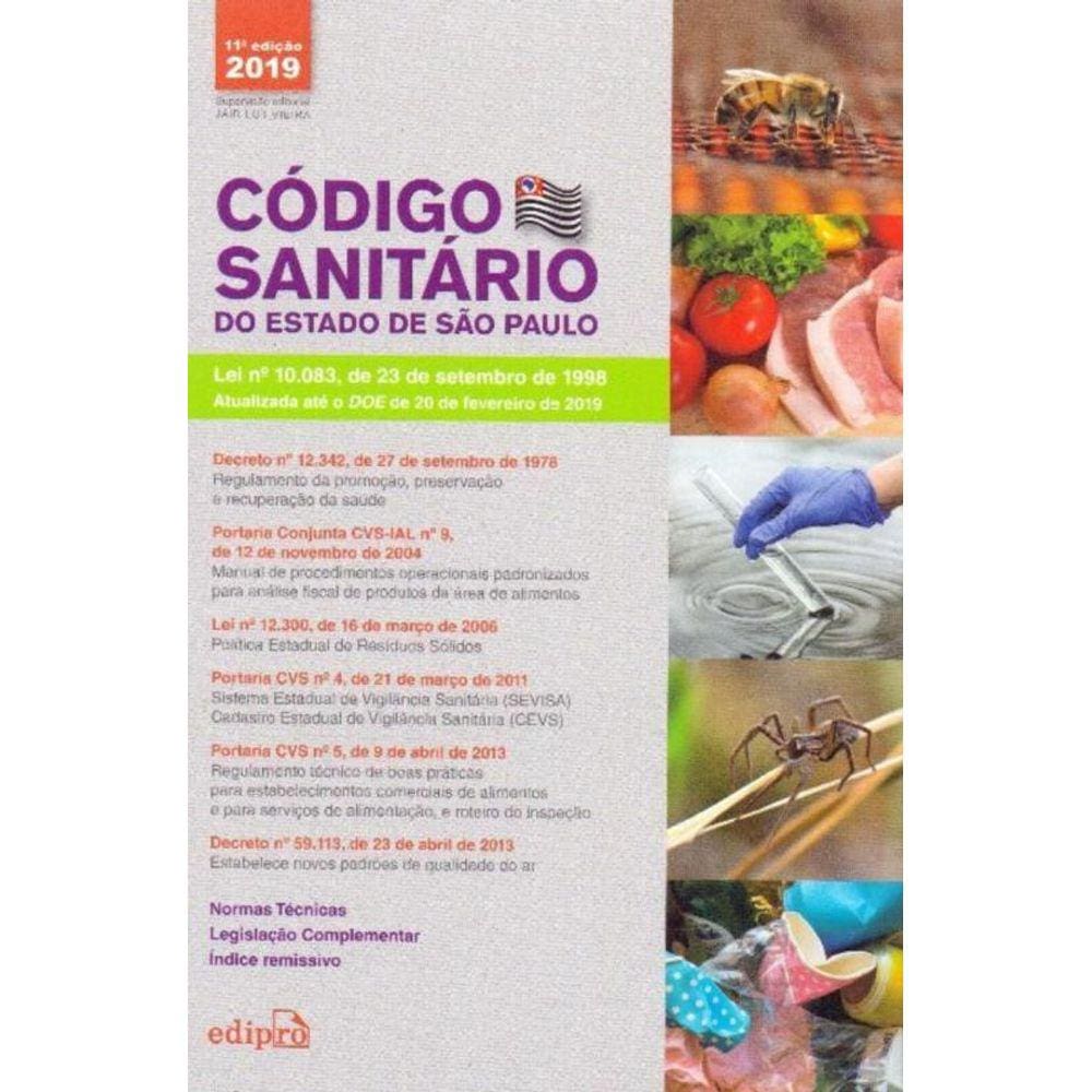 Código Sanitário do Estado de São Paulo - 11Ed/19