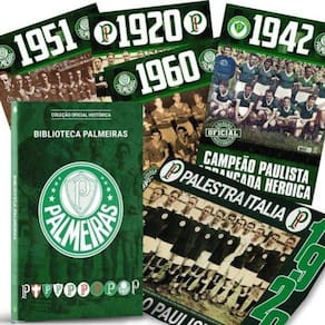 Palmeiras Coleção Oficial Histórica - 4 Primeiros Pôsteres + Box Personalizado