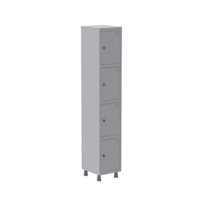 Armário Roupeiro 4 Portas Aço GRP 501/4 Cinza