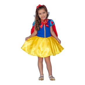 Fantasia Princesa Carolina Infantil com Tiara e Capa