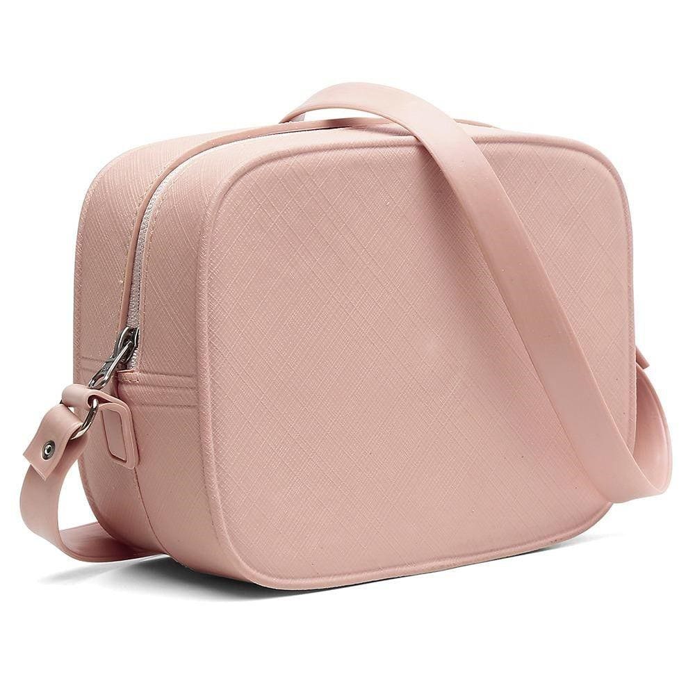 Bolsa Quadrada Clutch Lch Shoes com Zíper e Alça Transversal