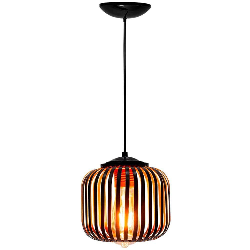 Luminária Teto Roma Tipo Pendente Lustre 15W Gold Ouro