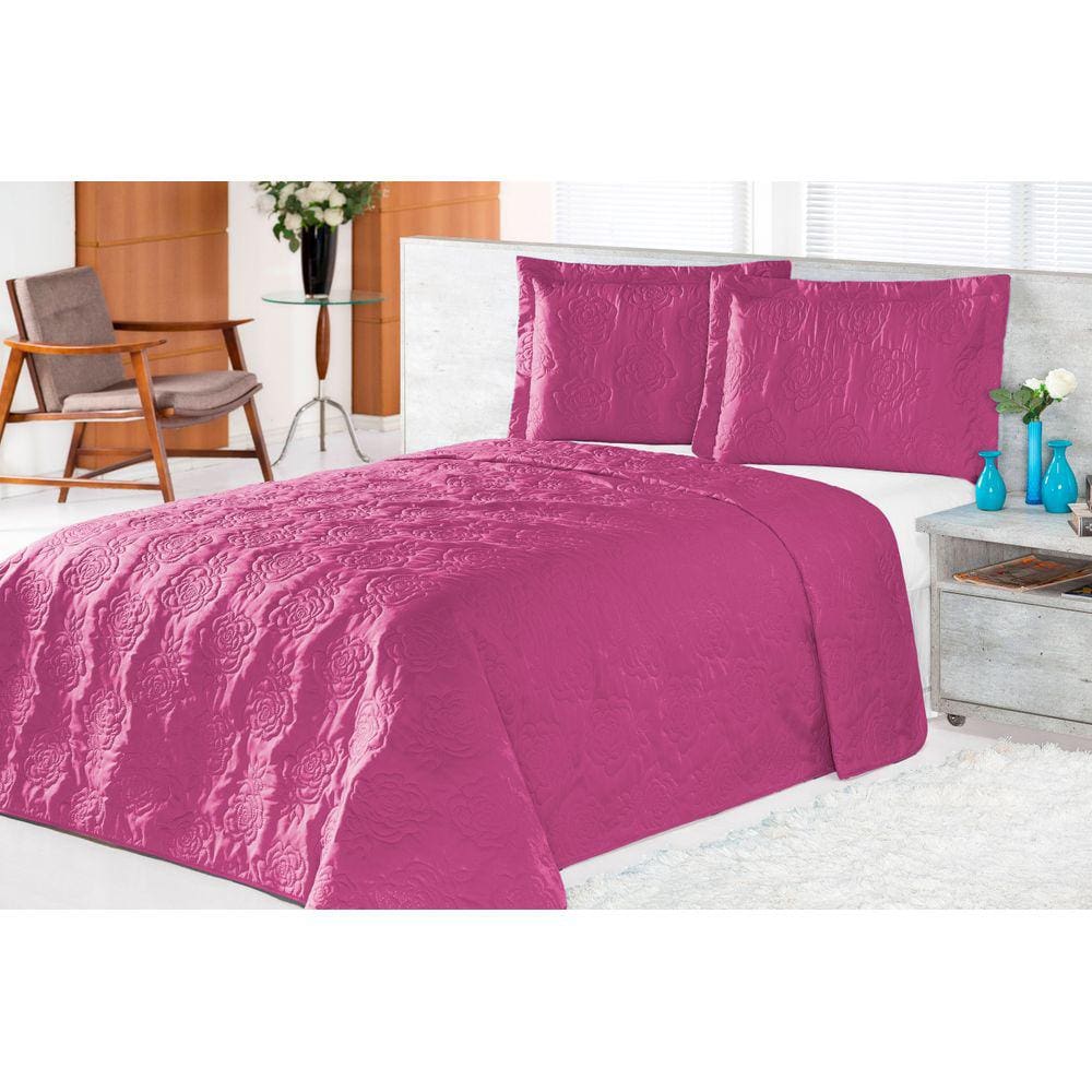 Cobre Leito Clean Rosas Solteiro 2 Peças