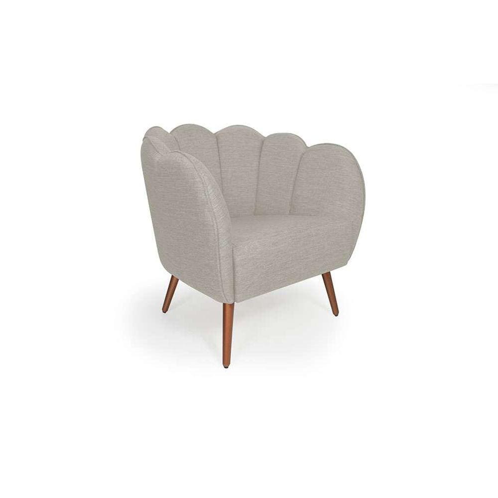 poltrona ariel pé palito linho aveia e cobre