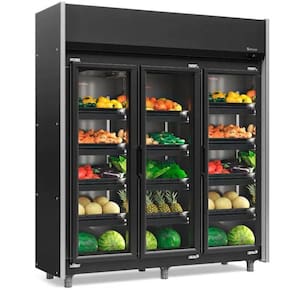 Refrigerador Vertical Hortifruti 3 Portas de Vidro GEAS3PLB Gelopar