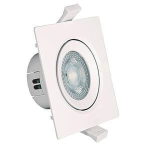 Spot de Embutir Quadrado Branco 7cm Led 3W 3000K Bivolt