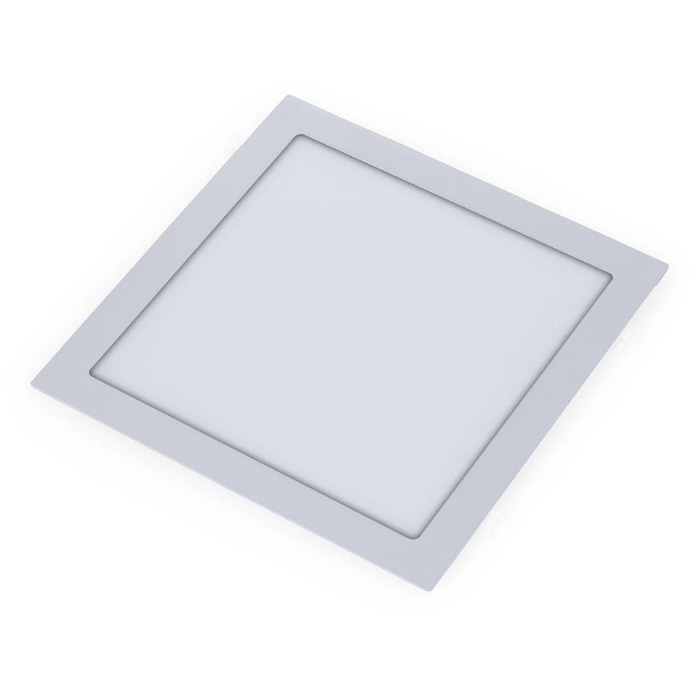 Painel Plafon de Embutir Quadrado Branco 30cm Led 24W 3000K Bivolt