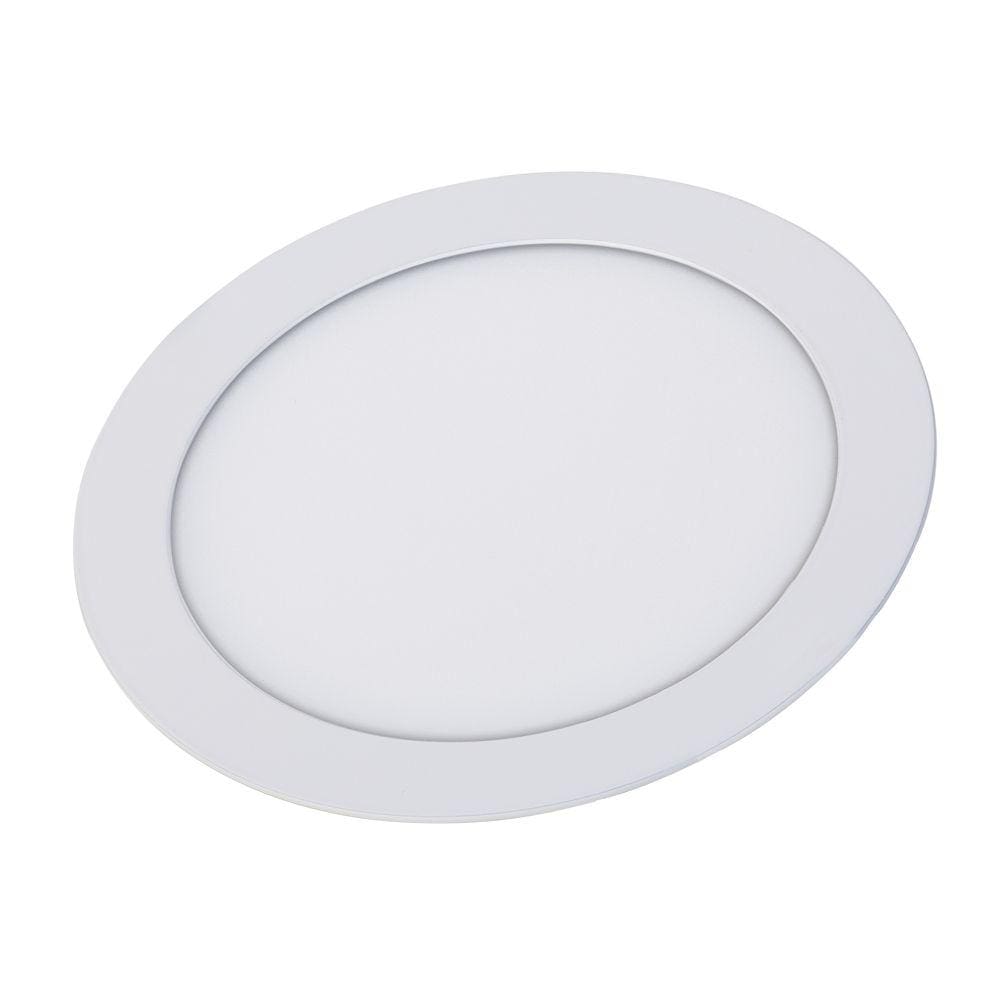 Painel Plafon de Embutir Redondo Branco 30cm Led 24W 3000K Bivolt