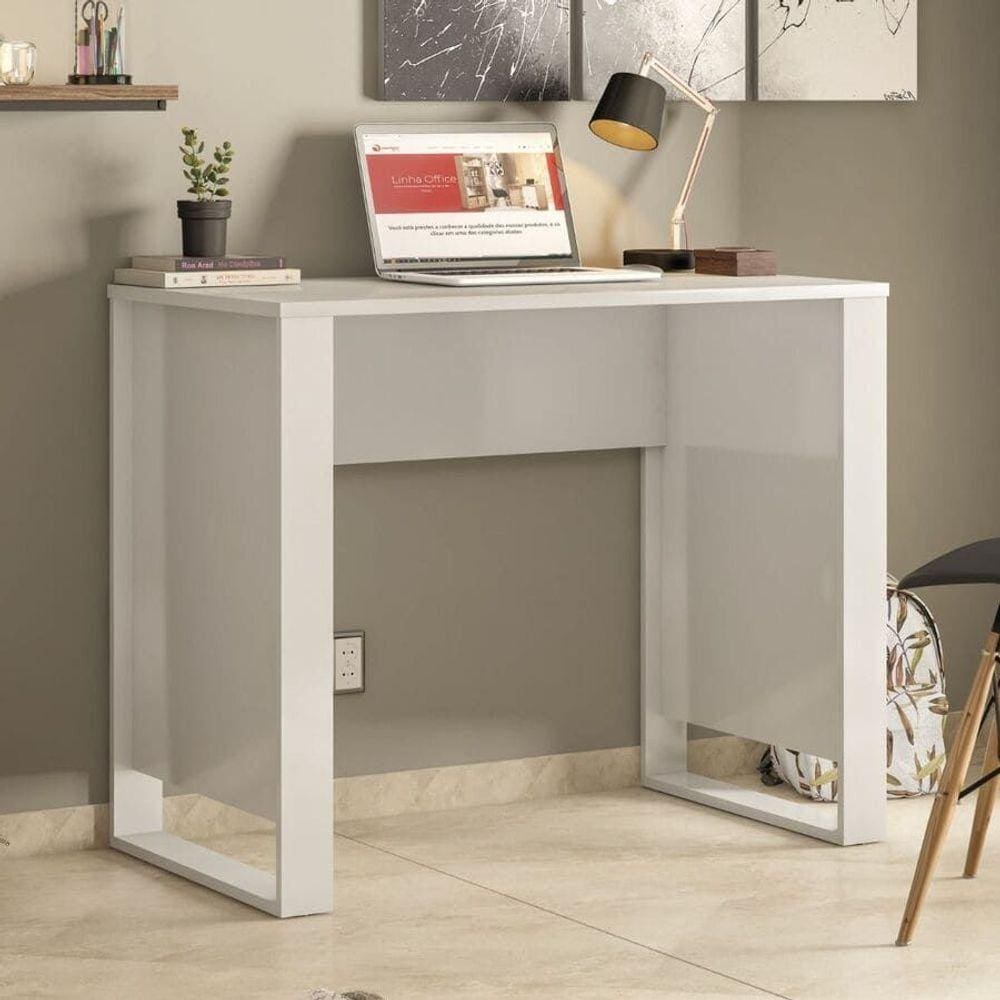 Mesa Para Computador Office Morada Branco - Demóbile