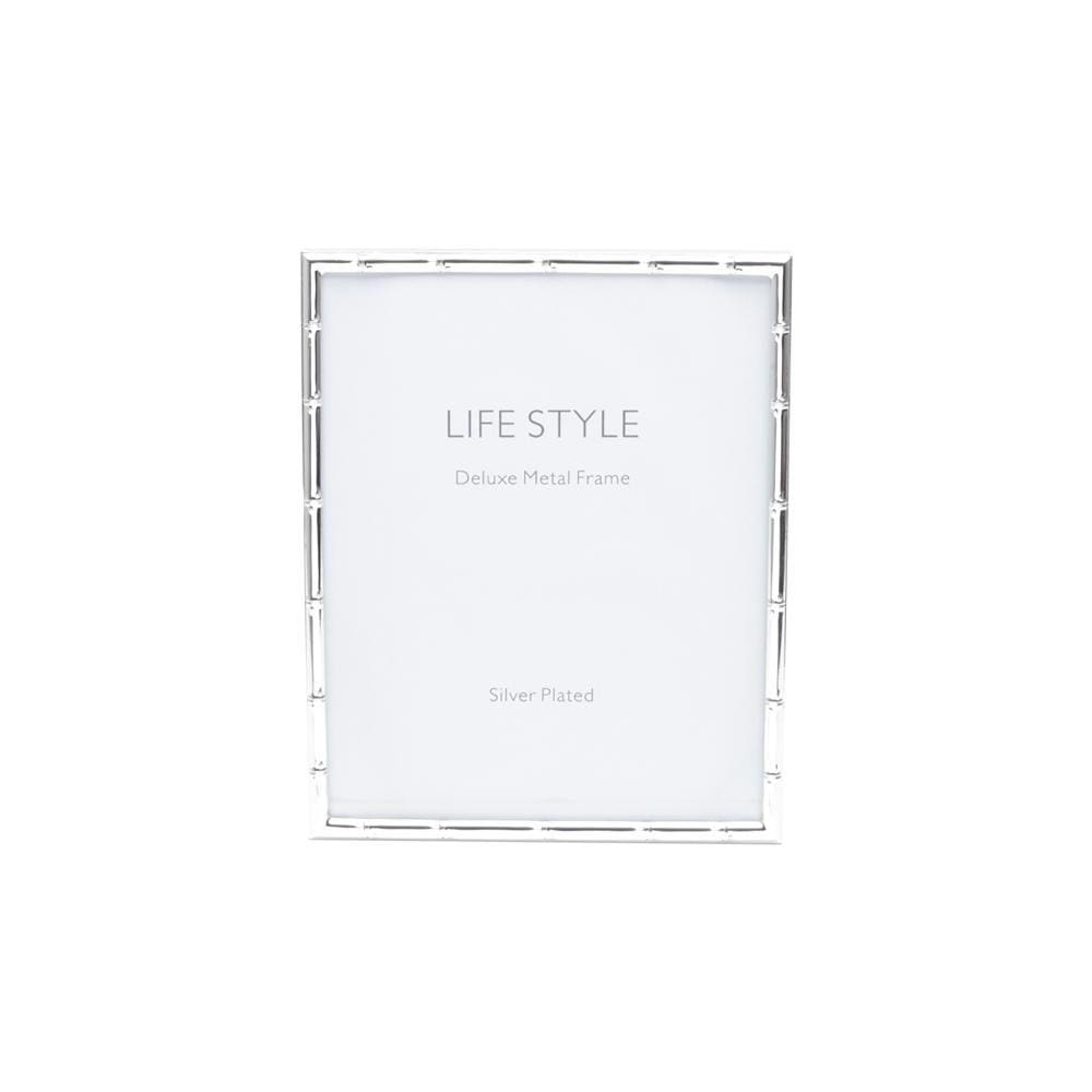 Porta-Retrato Wolff Bambu de Aço Prata 20cm x 25cm