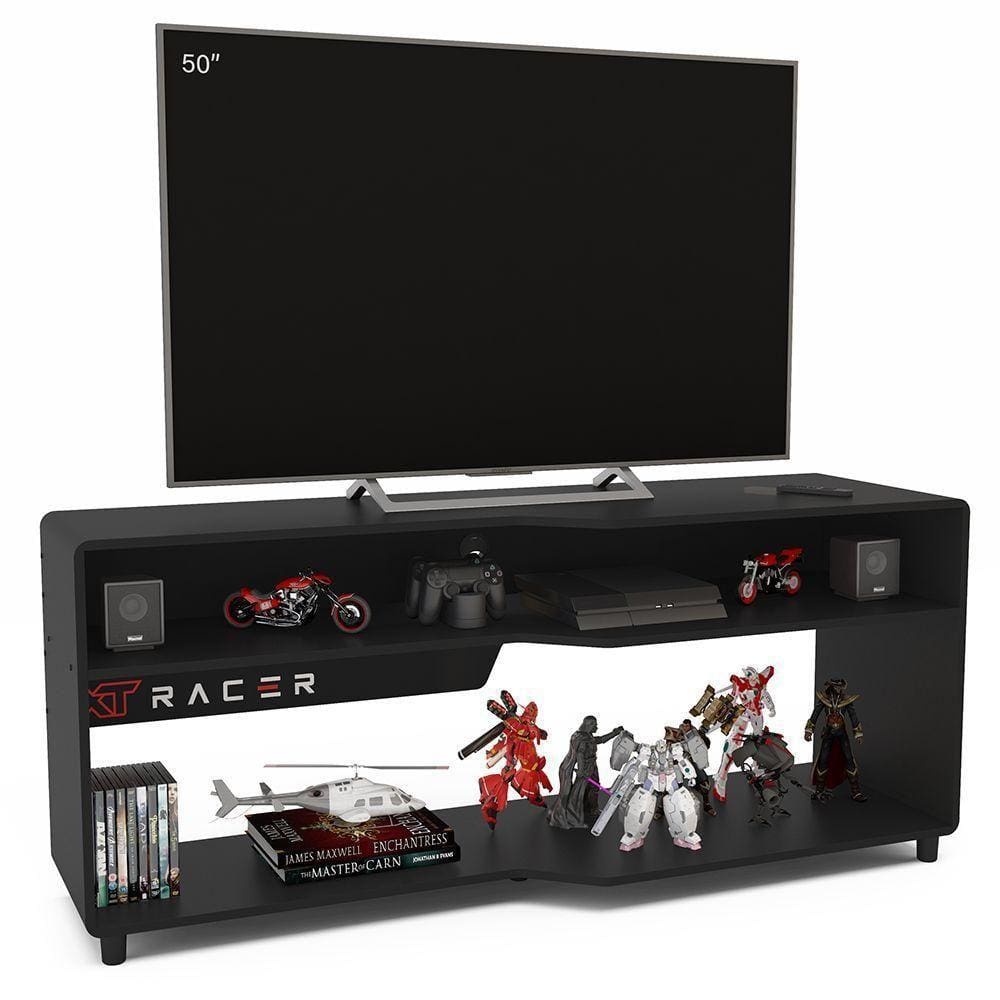 Rack Gamer E Escritório Max Air Preto Bp Xt Racer Logo Vermelho - Politorno