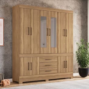 Guarda Roupa 10 Portas Com Espelho New Murano Amendola - Demóbile