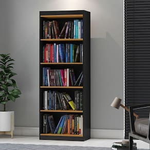 Livreiro Encanto Preto Acetinado/cinamomo - Patrimar