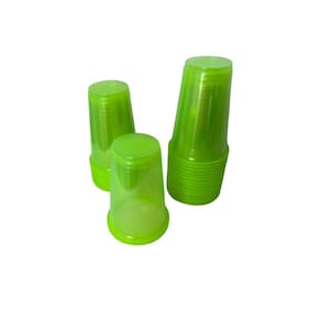 Copo Biodegradável Acrílico Verde Neon300ml - Kit 500un