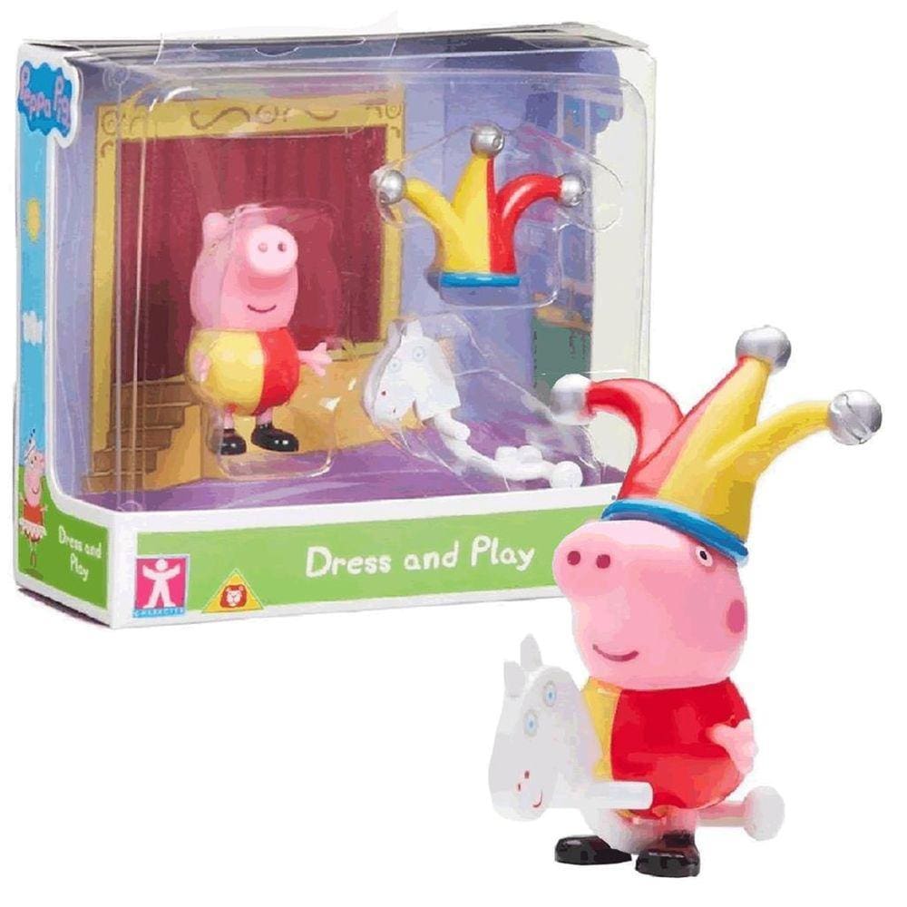 Boneca Peppa Com Roupinhas George Chapéu E Cavalinho 2319