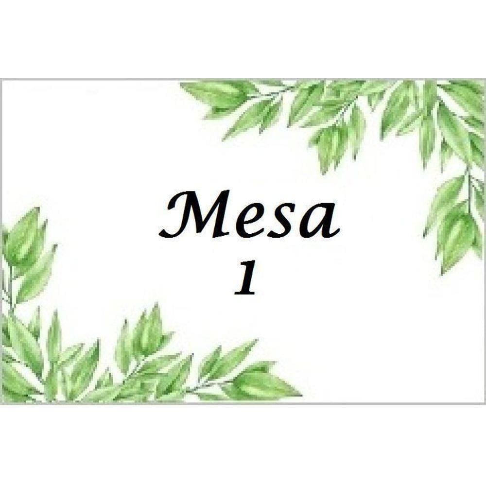 Kit Com Número Para Mesa - Verde 10 X 6,5 Cm - 24 Placas