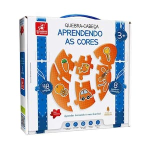 Quebra-Cabeça Aprendendo as Cores 48 pçs - 9732 - Brincadeira de Criança