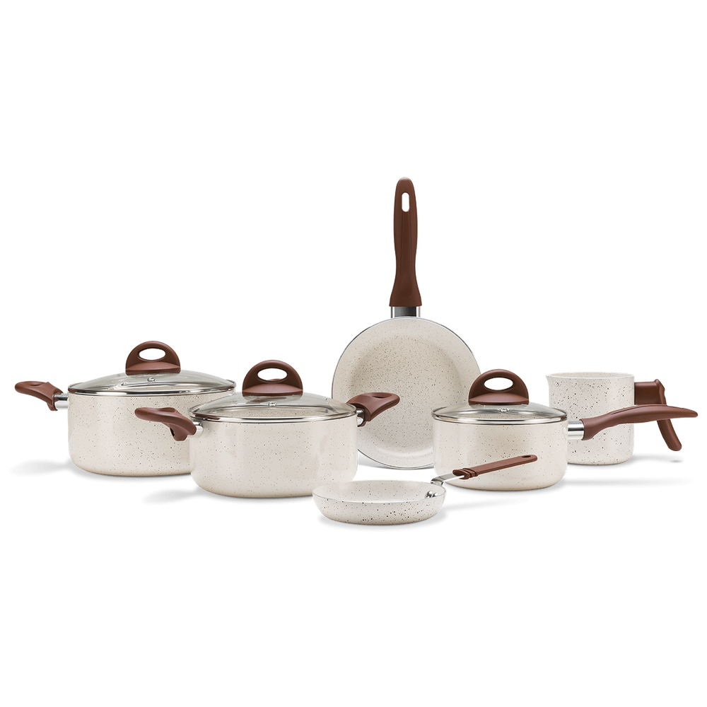Conjunto De Panelas 6 Peças Vanilla Ceramic Life Smart Plus Brinox - 4791/102