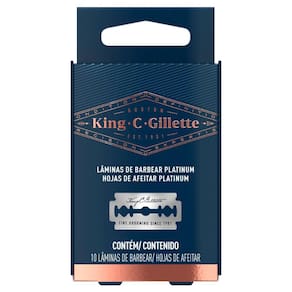Lâminas de Barbear King C. Gillette Duplo Fio 10un