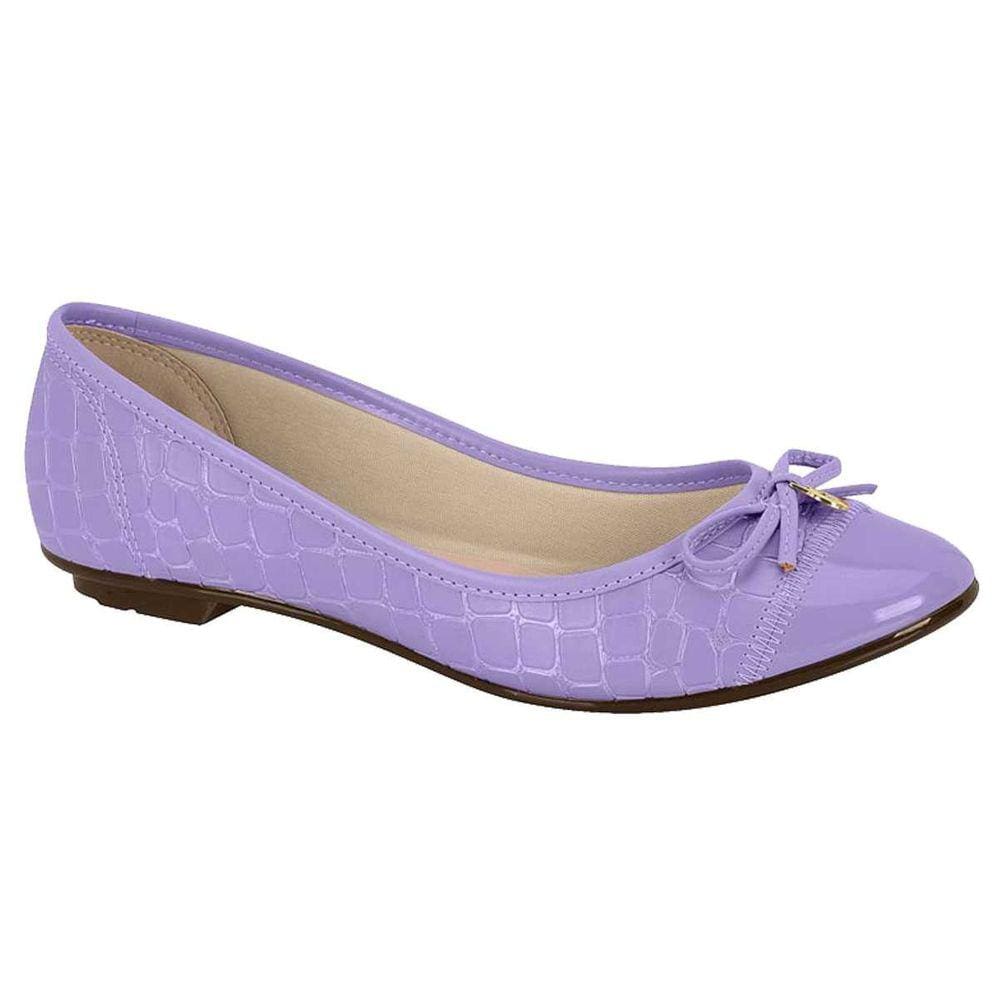Sapatilha Feminino Moleca 5027.1428 Napa Color Croco