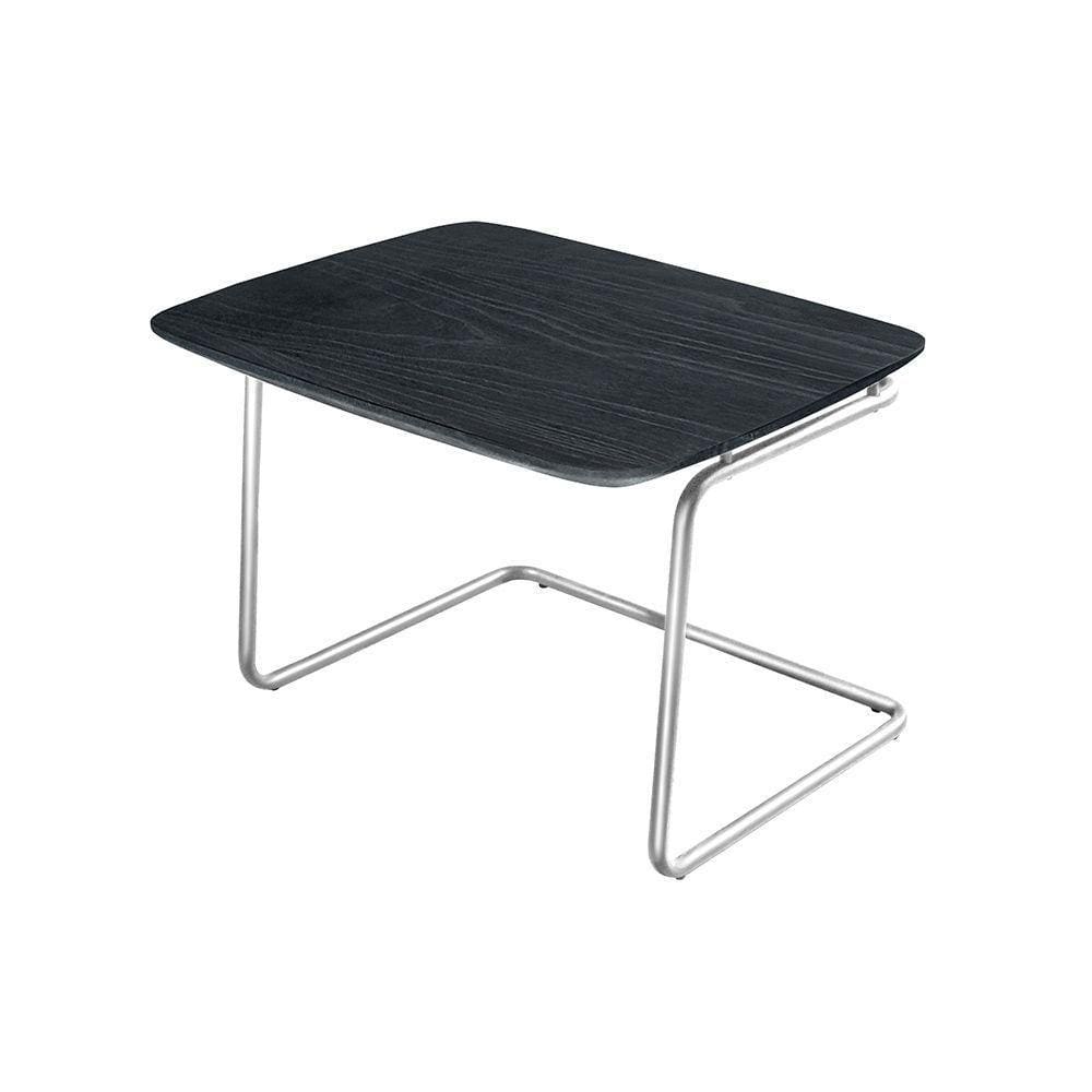 Mesa De Centro Kairos Base Cromada 54x43cm Larflex Cor:ébano