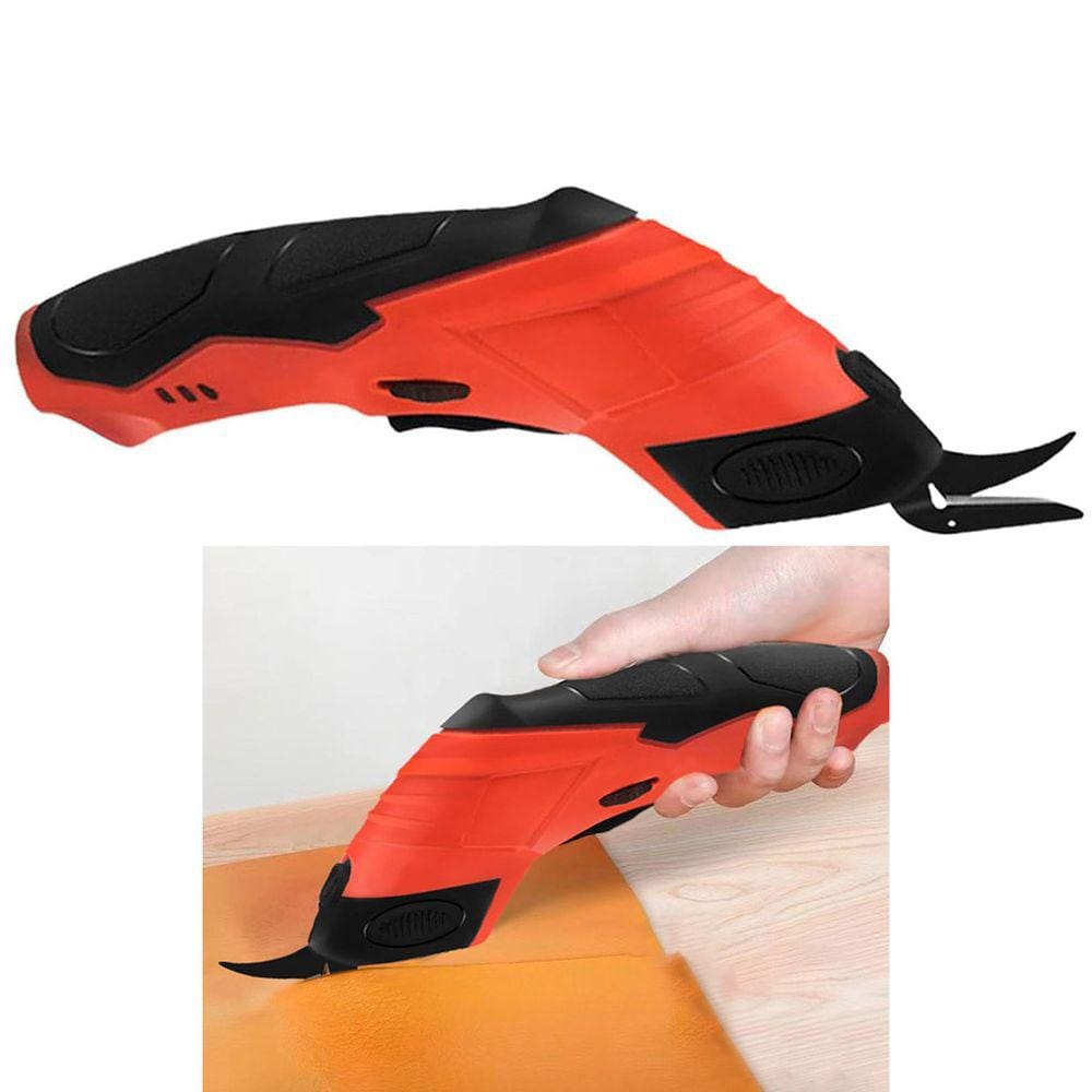 Tesoura Eletrica Sem Fio Manual Corta Pano Papel Tecido Papelao Costura Diy Artesanato