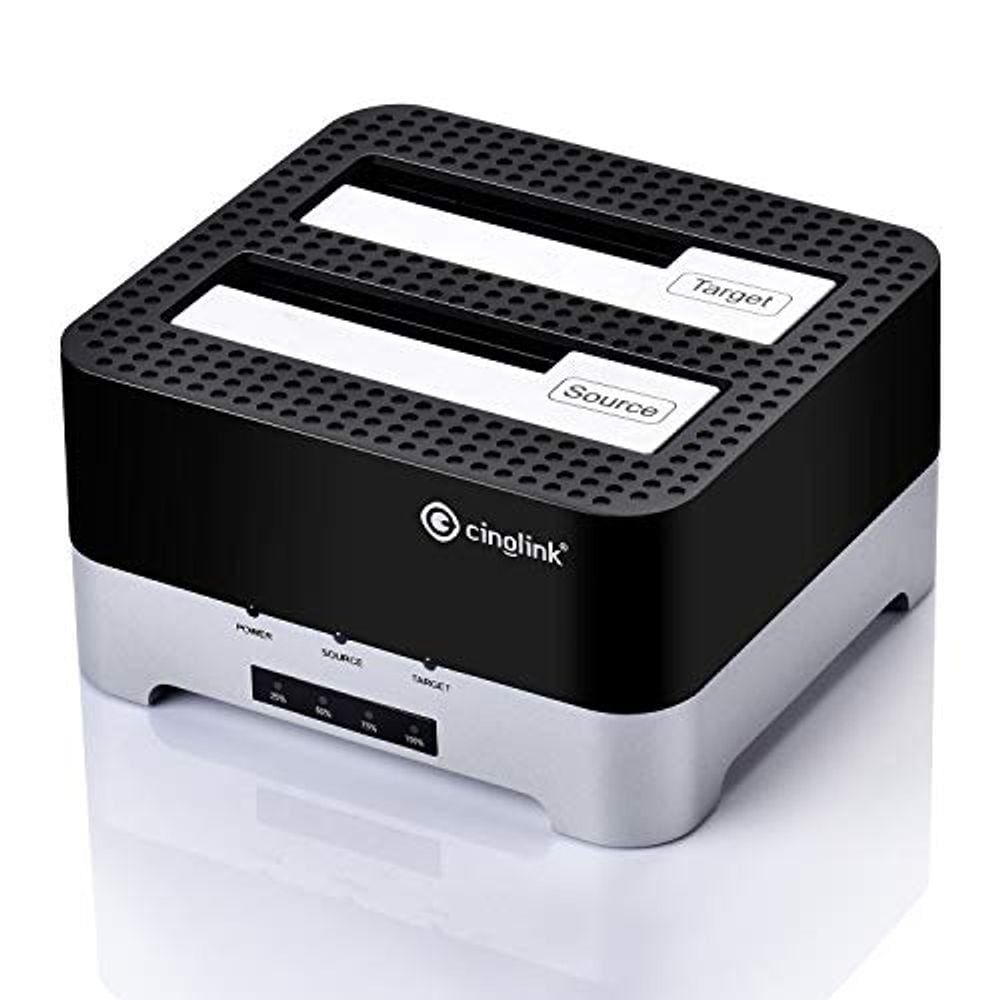 Clon Dock HDD duplicador Disco Hard Reader SATA Disco Disco Estação de Acoplamento USB 3.0 SSD HDD Docking Station Dual Bay para 2.5 ou 3.5inch HDD co