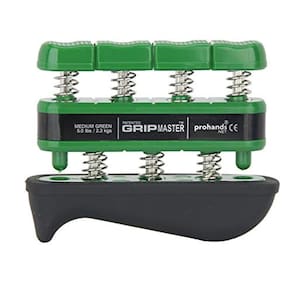 PROHANDS Gripmaster Rehab Hand Exerciser, Finger Exerciser (Hand Grip Strengthener), Spring-Loaded, Finger-Piston System, Adicionado Palm Cushion, (5
