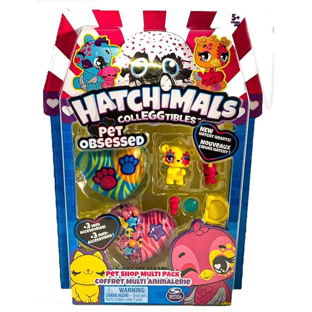 HATCHIMALS COLLEGGTIBLES - Pet Obsessed - Pet Shop Multi Pack New Hatchy Hearts! ESTILOS VARIAM