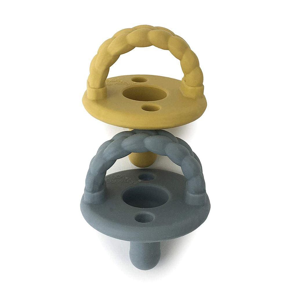 Itzy Ritzy Sweetie Soother Pacifier Set de 2 - Chupetas recém-nascidas de silicone com alça dobrável & dois orifícios de ar para maior segurança;